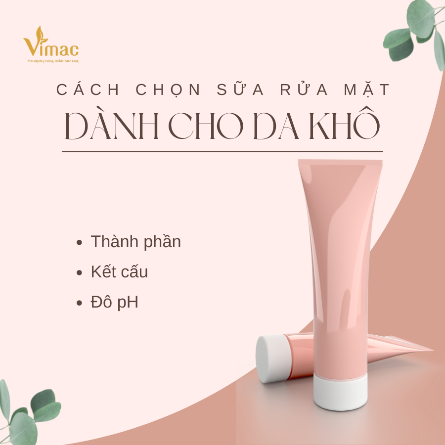 sữa rửa mặt dành cho da khô